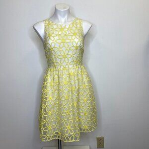 Victoria's Secret Yellow White Embroidered Dress